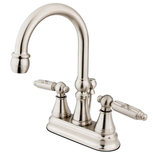 4" Centerset Bathroom Faucet, Brushed Nickel